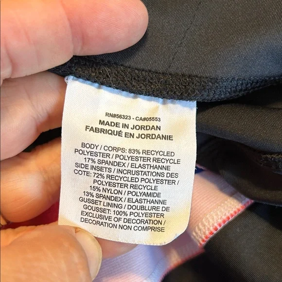 NIKE Power Victory 7/8 Training Leggings Black Coral Blue Stripes Small Athletic - Picture 9 of 10